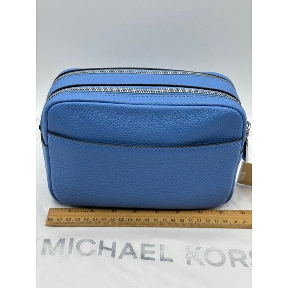 Michael Kors Bryant Med Leather Double Zip Chain Camera Crossbody South Pacific - Picture 10 of 16